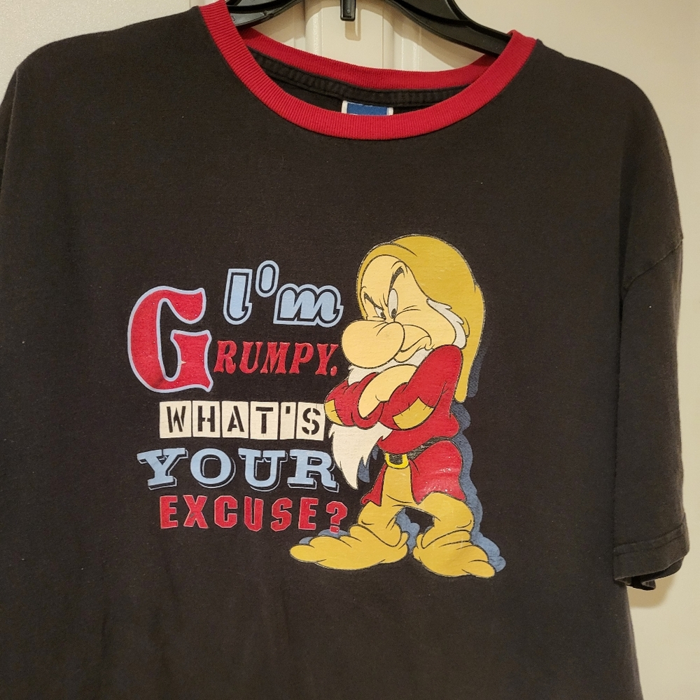 Disney I'M GRUMPY WHATS YOUR EXCUSE T Shirt Size XL